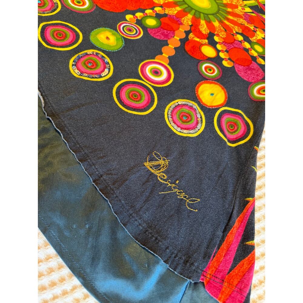 Desigual Y2K Boho Multicolor Geometric Printed Sleeveless A-Line Mini Dress XS - Picture 15 of 16